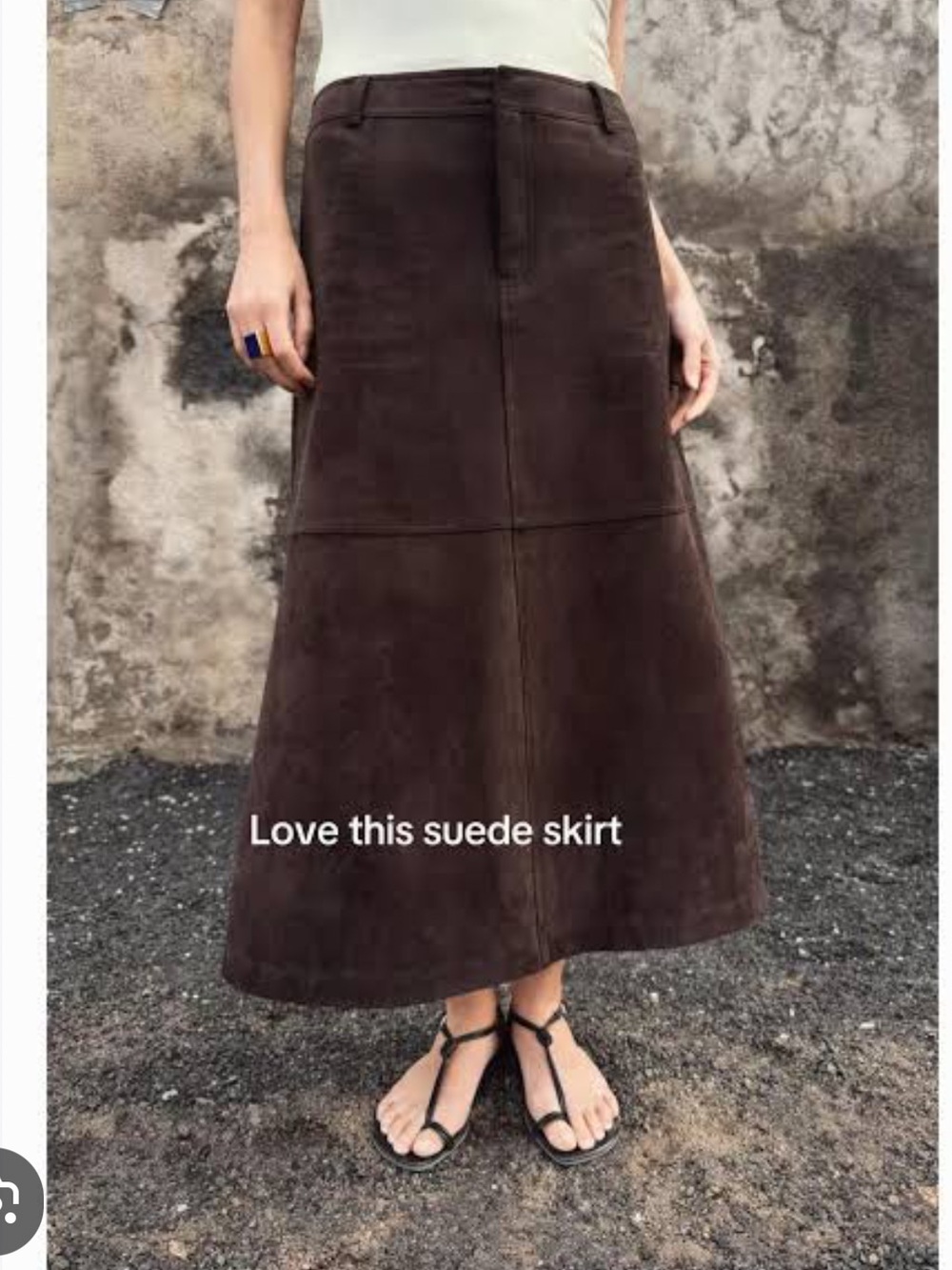 Zara Faux suede skirt